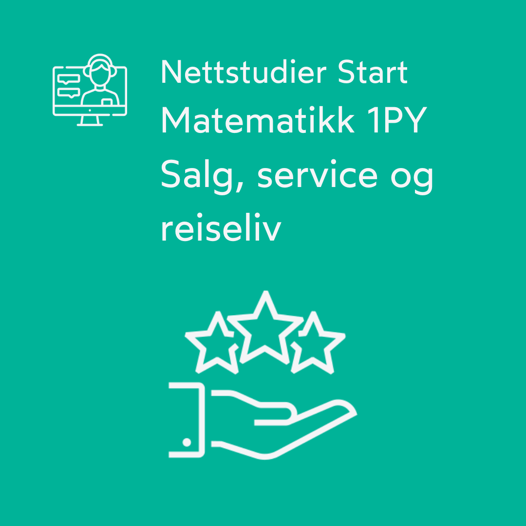 Matematikk 1PY - Salg, service og reiseliv - Nettstudier